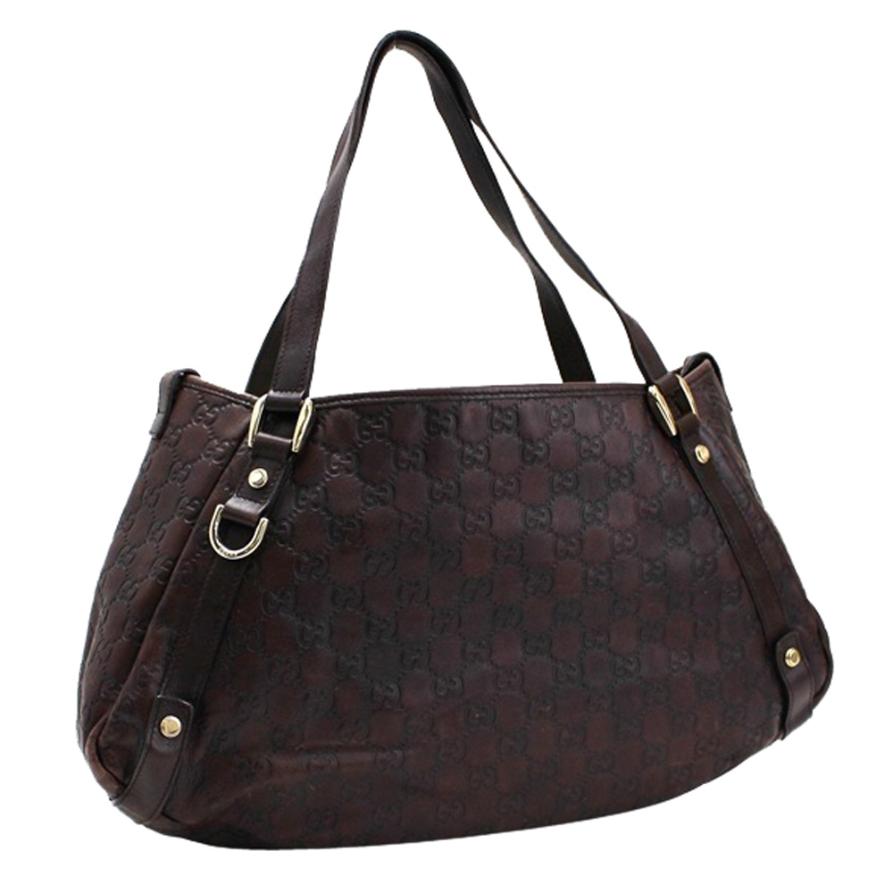 

Gucci Dark Brown GG Canvas Medium Abbey Tote Bag