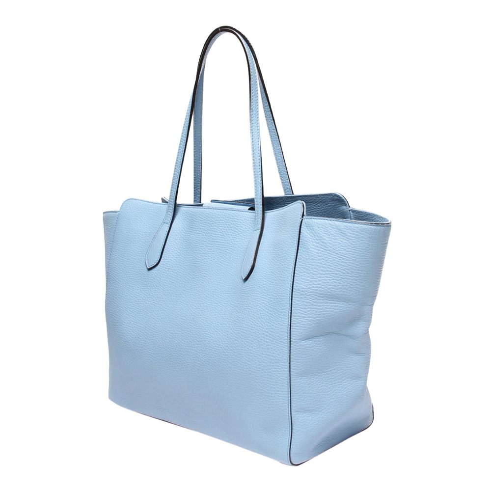 

Gucci Blue Leather Medium Swing Tote Bag