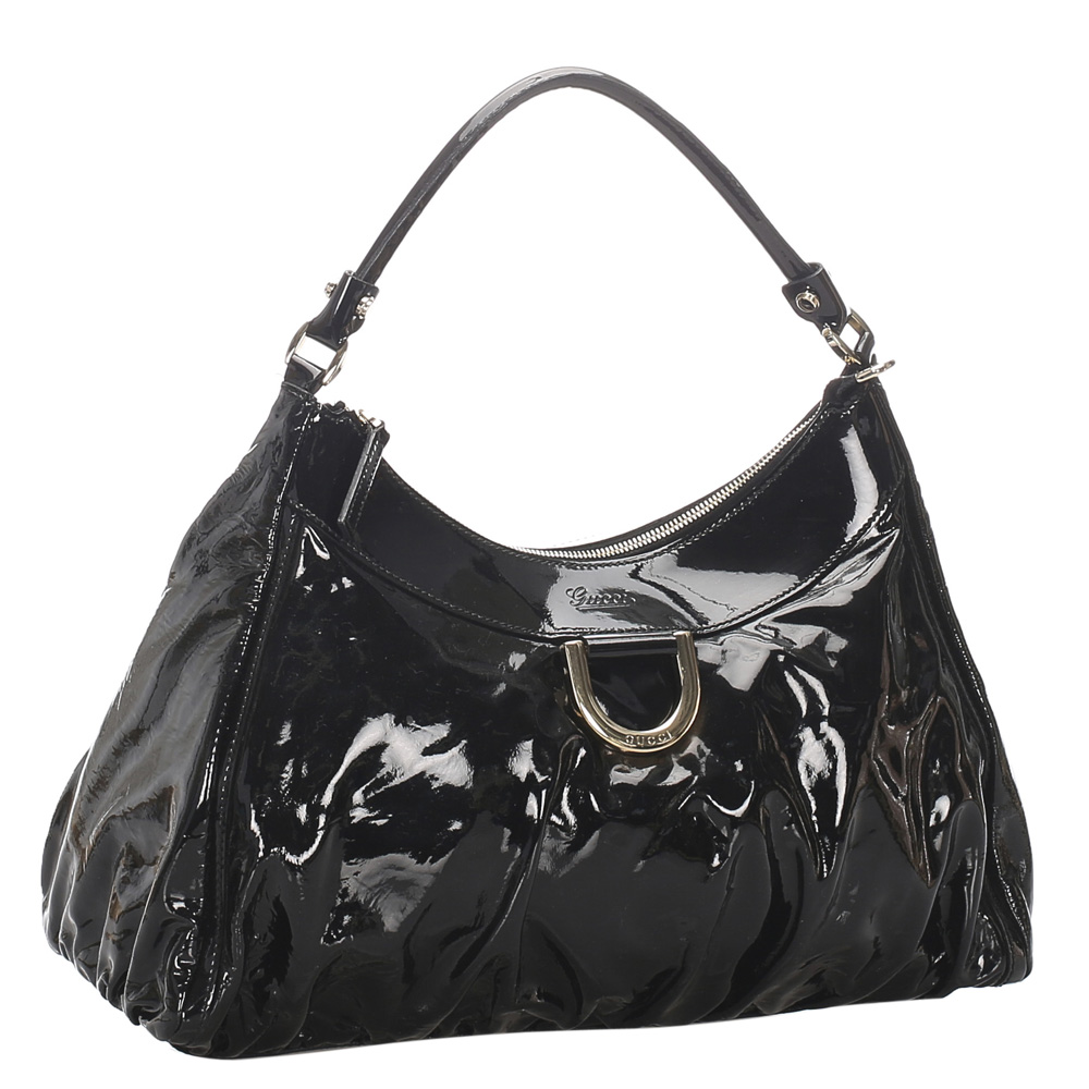 

Gucci Black Patent Leather Abbey D-Ring Shoulder Bag