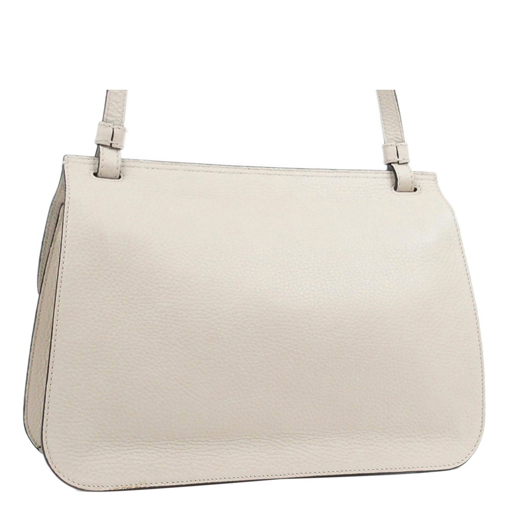 

Gucci White Leather Medium Bamboo Daily Crossbody Bag