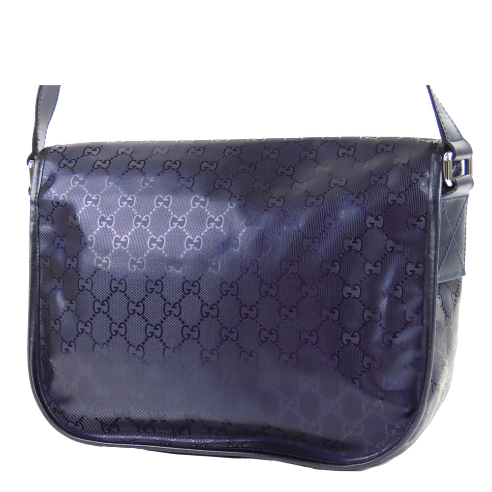 

Gucci Purple GG Imprime PVC Messenger Bag, Black