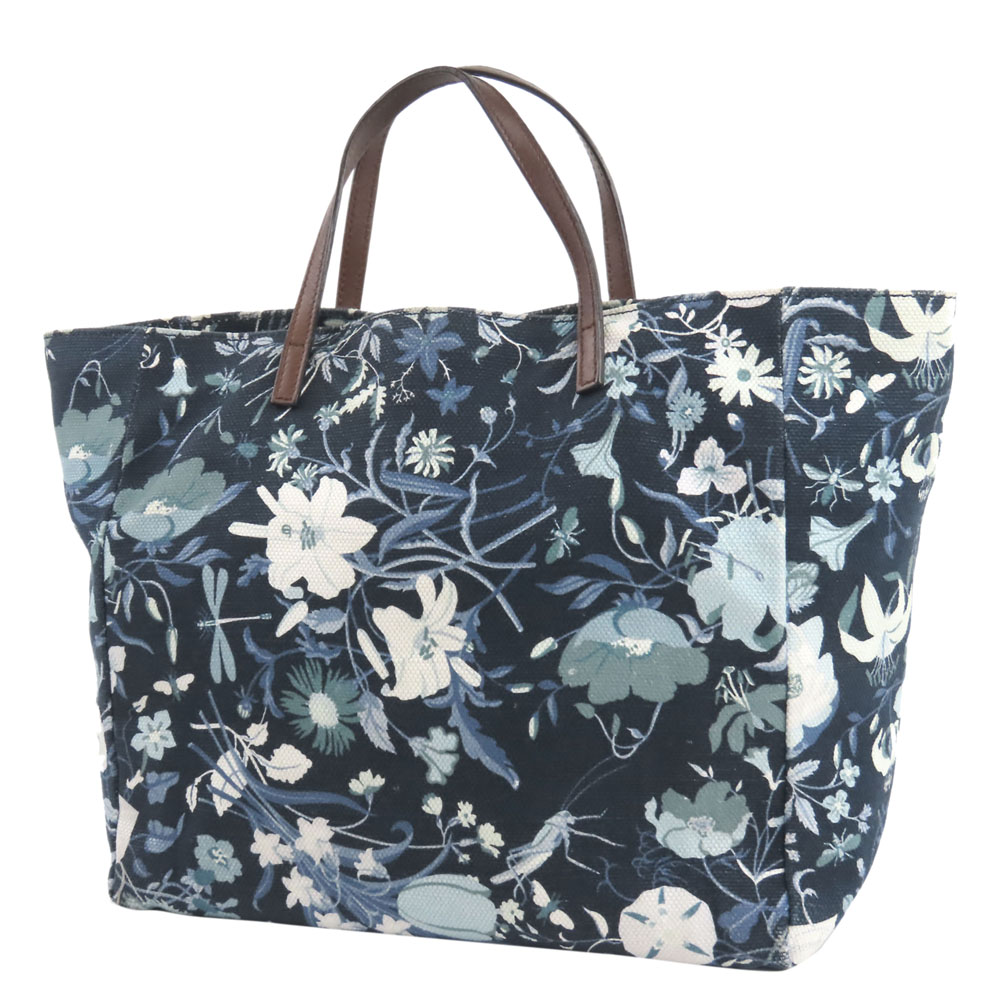 

Gucci Blue Flora Canvas Tote Bag