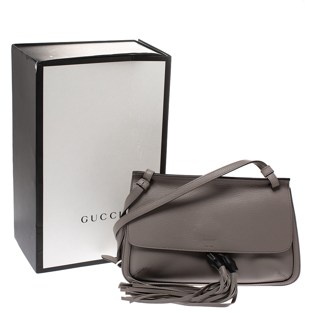 Gucci Large Bamboo Daily Top Handle Bag - Grey Handle Bags, Handbags -  GUC1084968