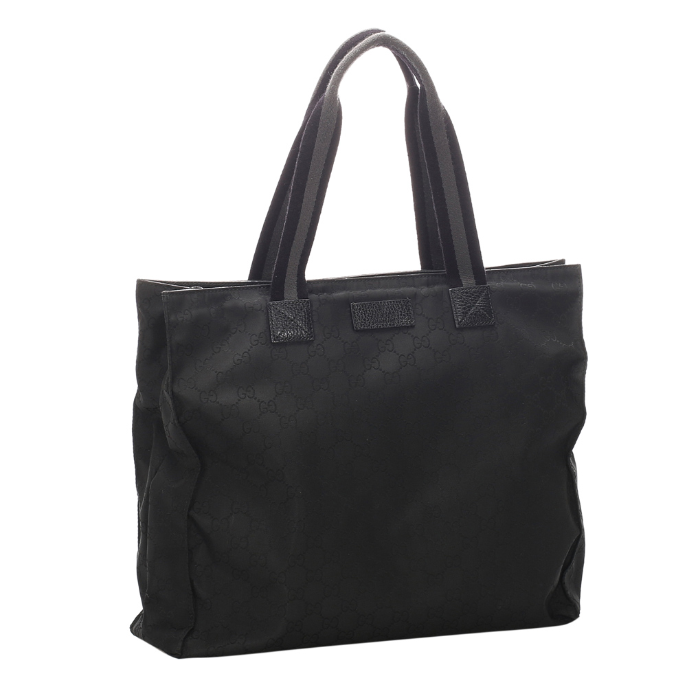 

Gucci Black GG Nylon Web Tote Bag