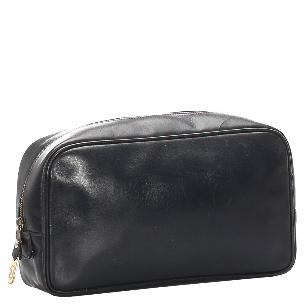 

Gucci Black Leather Clutch Bag