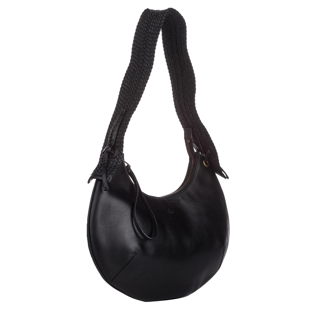 

Gucci Black Leather Moon Half Hobo Bag