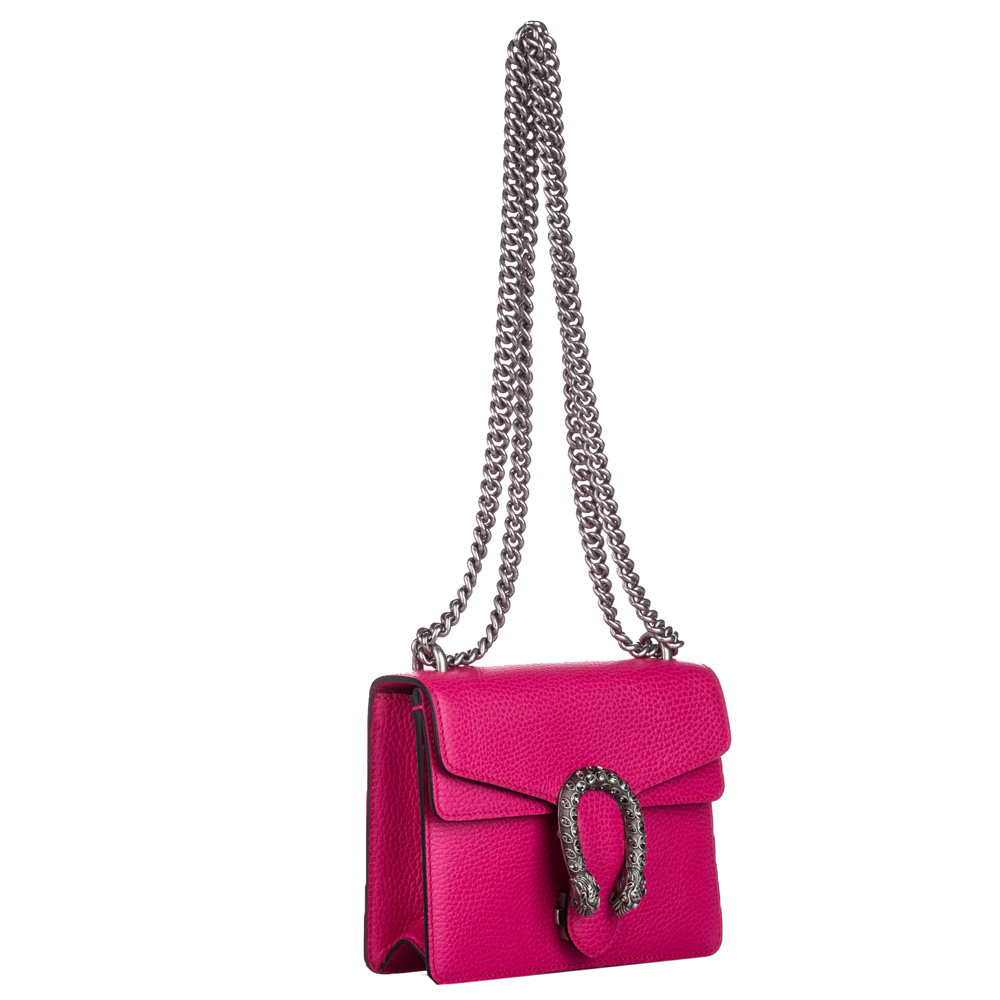 

Gucci Pink Leather Dionysus Mini Shoulder Bag