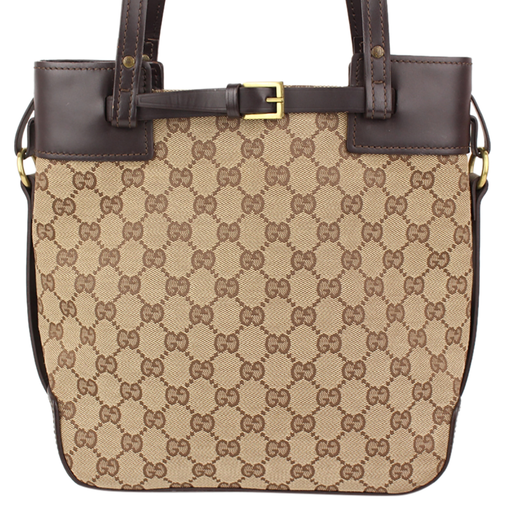 

Gucci Beige/Ebony GG Canvas and Leather Tote