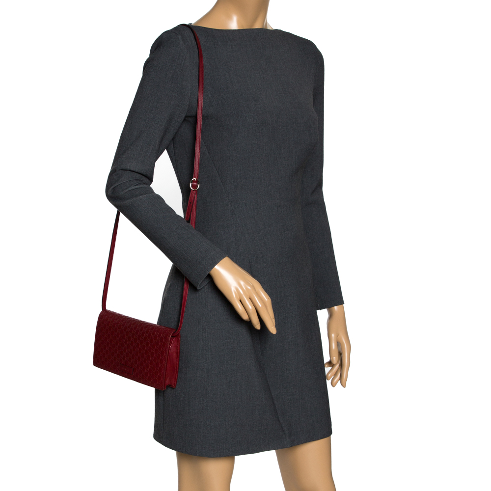 

Gucci Red Microguccissima Leather Shoulder Bag