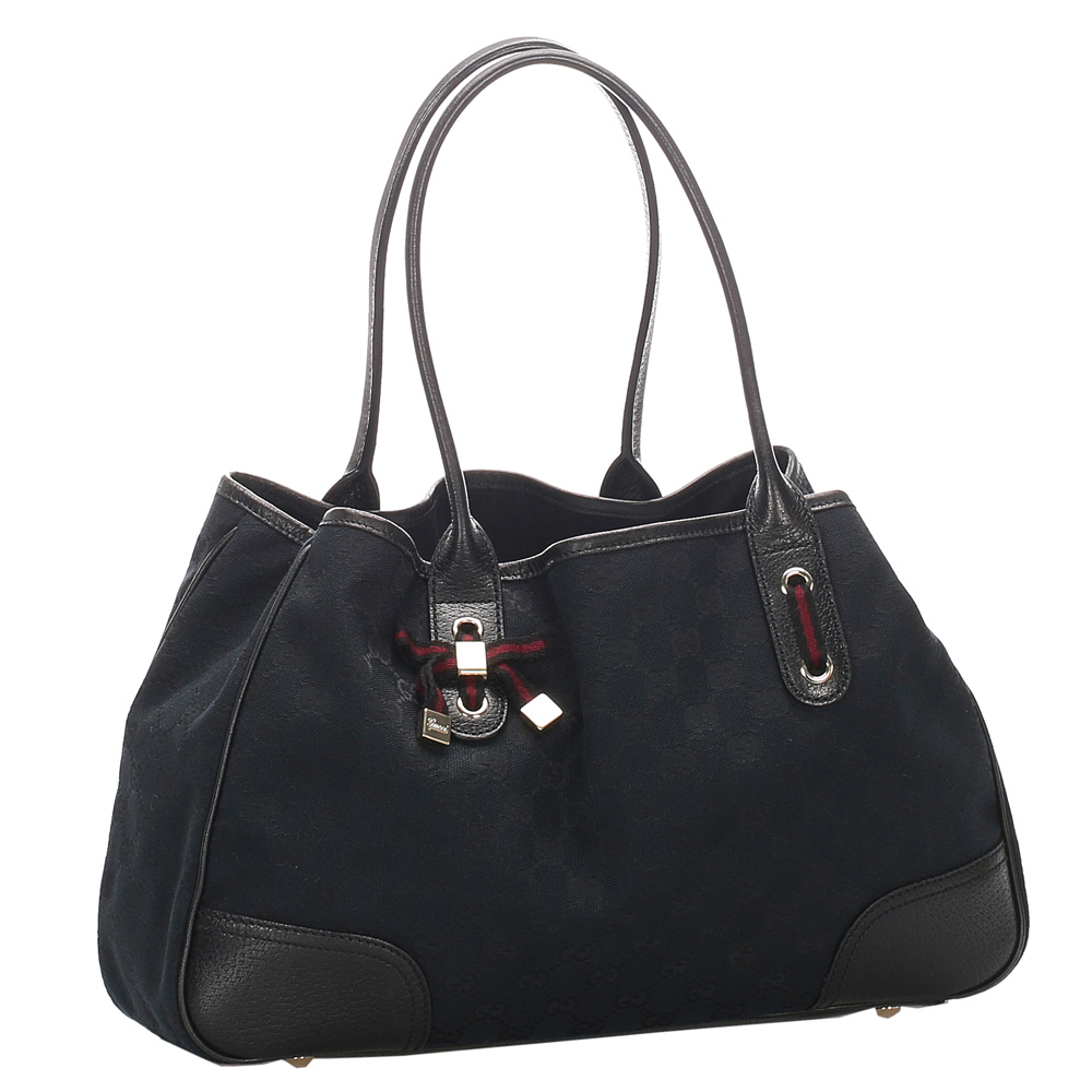 

Gucci Black GG Canvas Princy Tote Bag