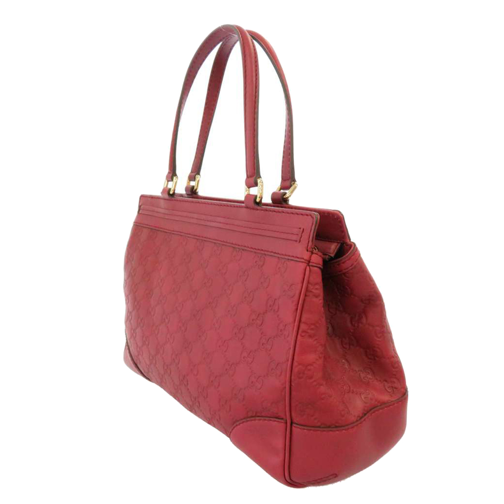 

Gucci Red Guccissima Leather Mayfair Tote Bag