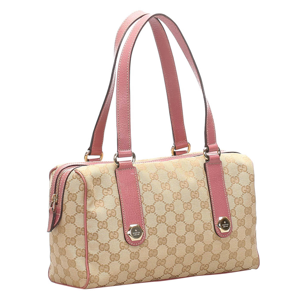 

Gucci Beige/Pink GG Canvas Shoulder Bag