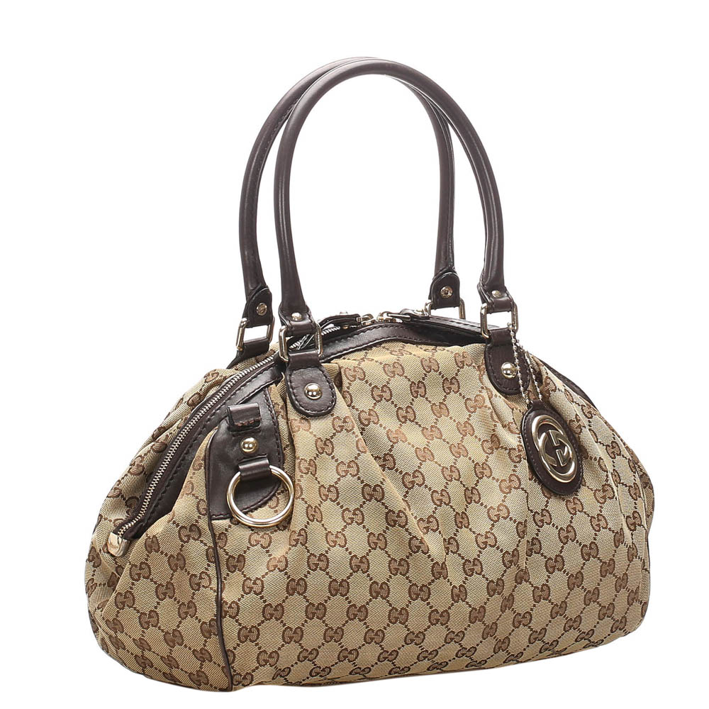 

Gucci Brown/Beige GG Canvas Sukey Bag