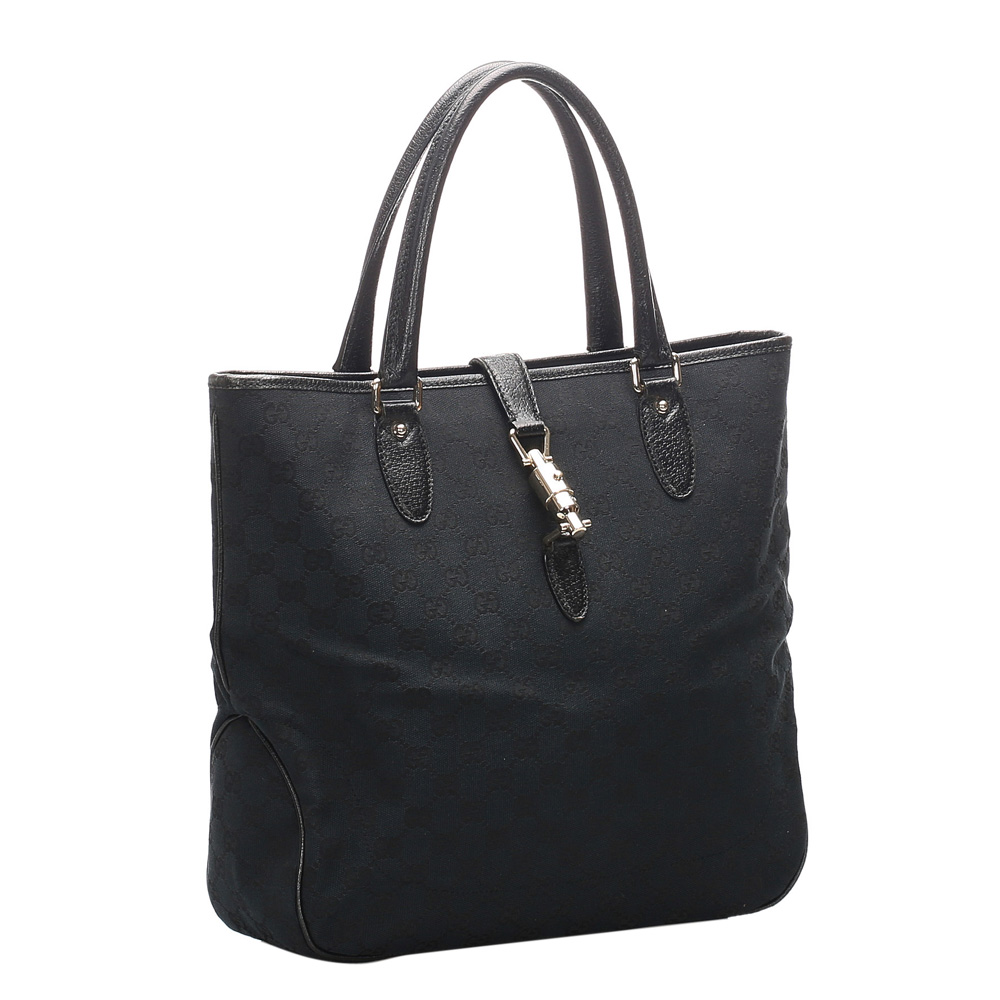

Gucci Black GG Canvas Tote Bag