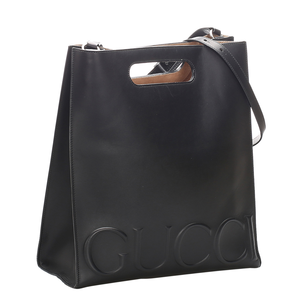 

Gucci Black  Leather Tote Bag