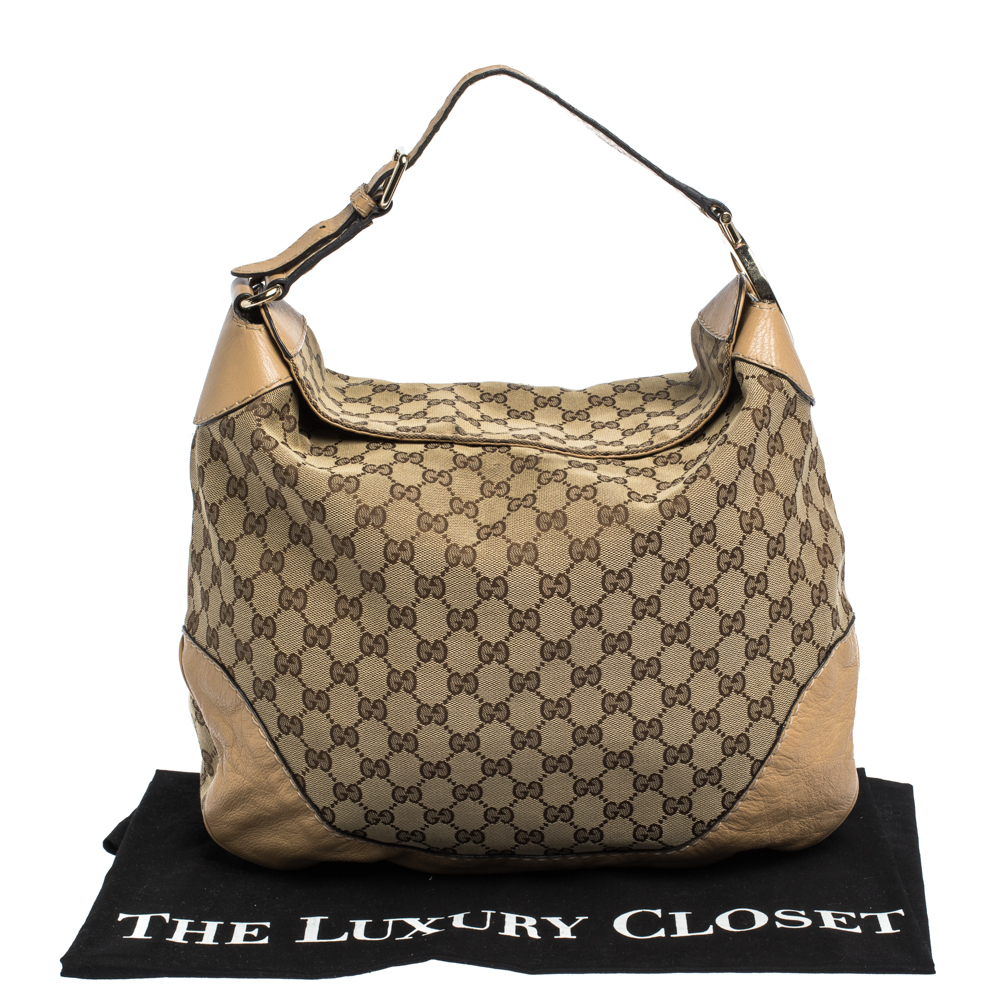 Gucci Beige GG Canvas and Leather Charlotte Hobo Gucci | TLC