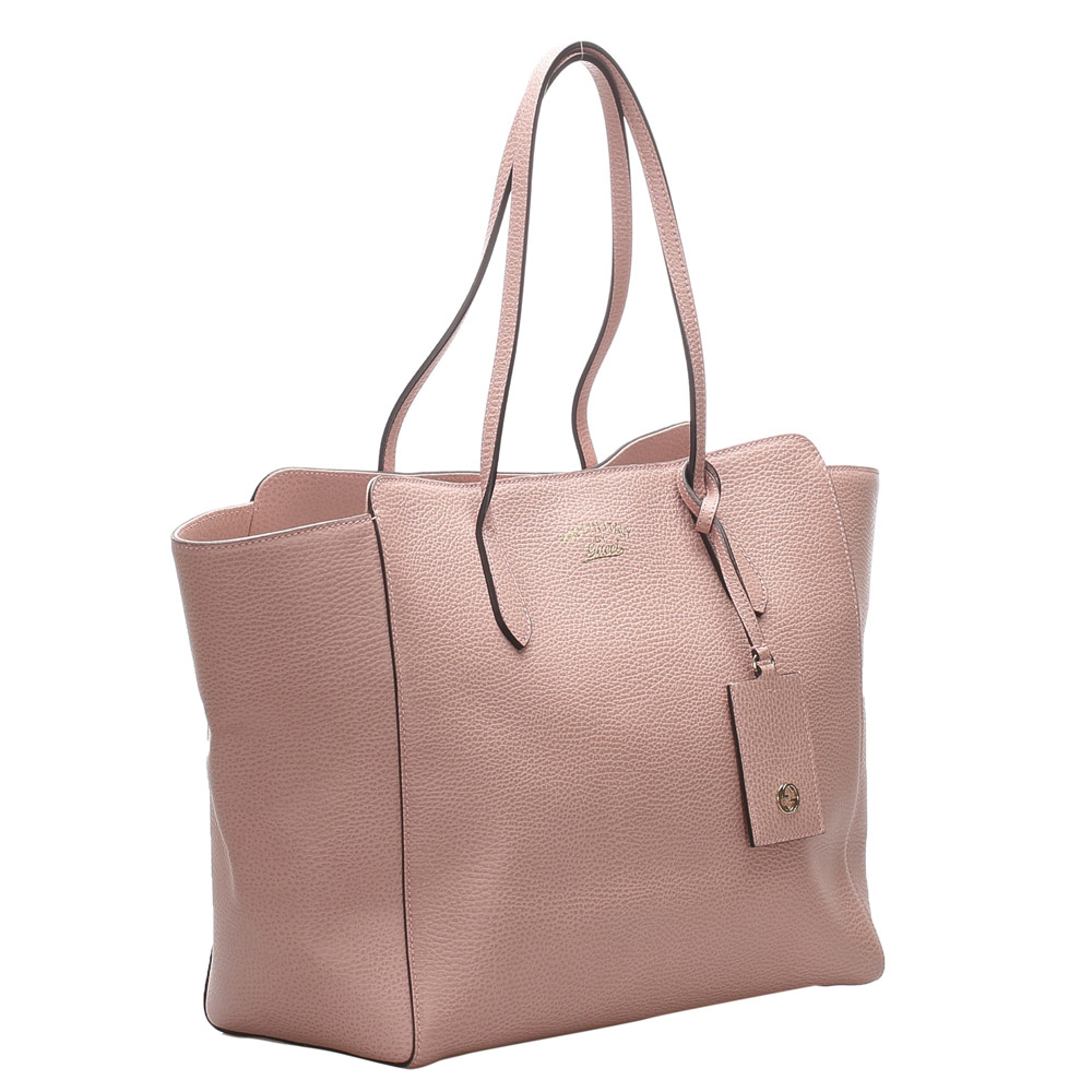 

Gucci Baby Pink Leather Medium Swing Tote Bag