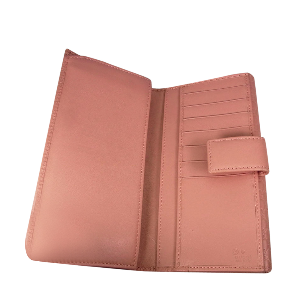 

Gucci Pink Microguccissima Leather Continental Long Bi-Fold Wallet