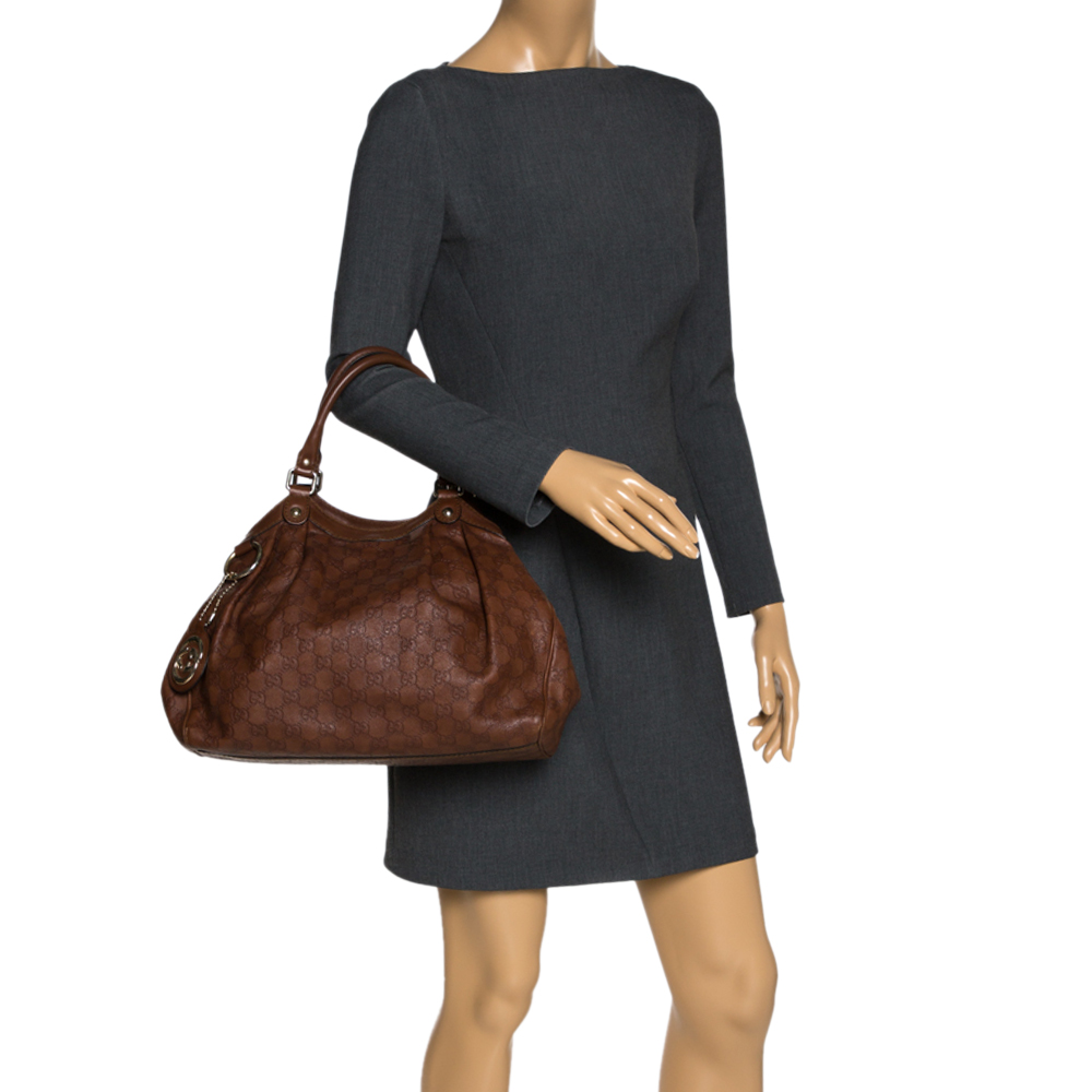 

Gucci Brown Guccissima Leather Medium Sukey Tote