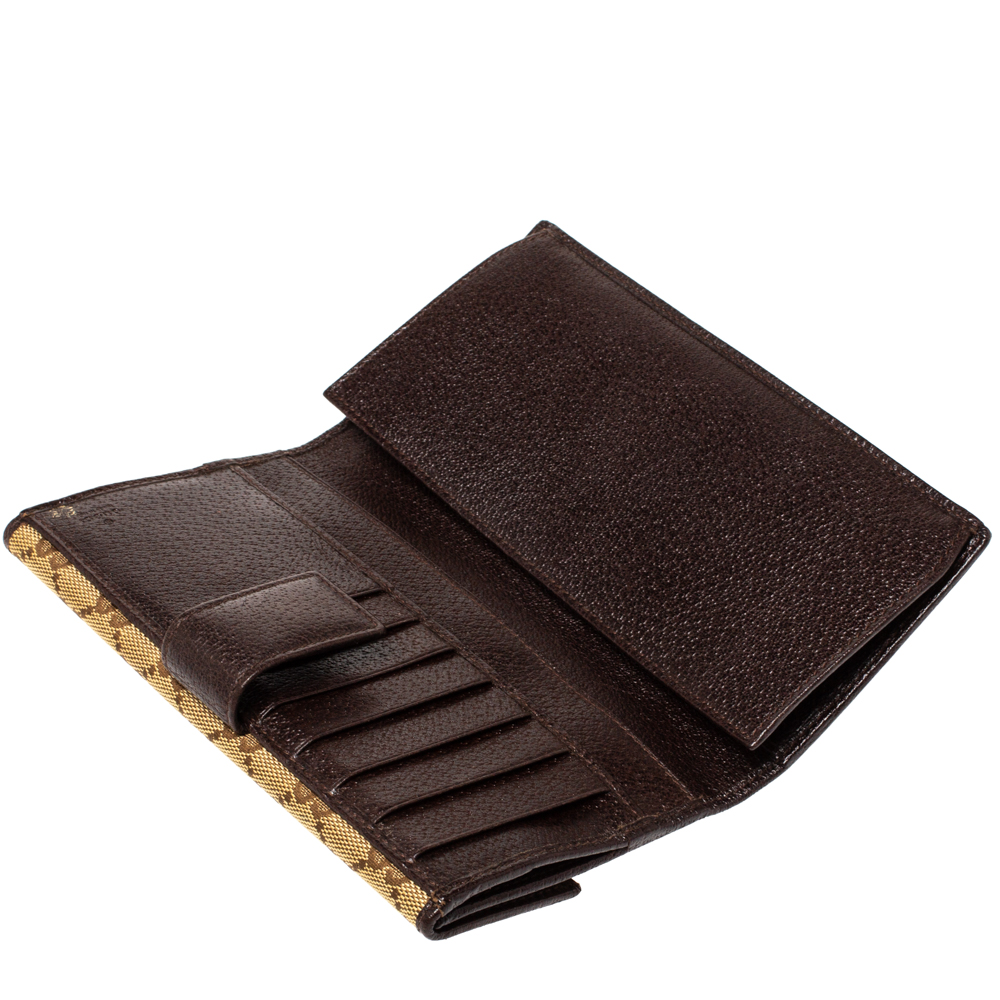 

Gucci Beige/Brown GG Canvas and Leather Continental Wallet