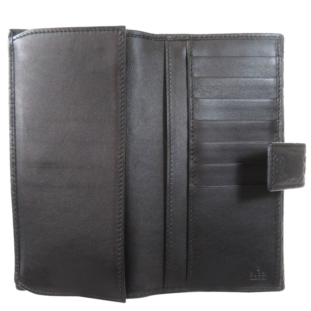 

Gucci Black Guccissima Leather Long Continental Wallet
