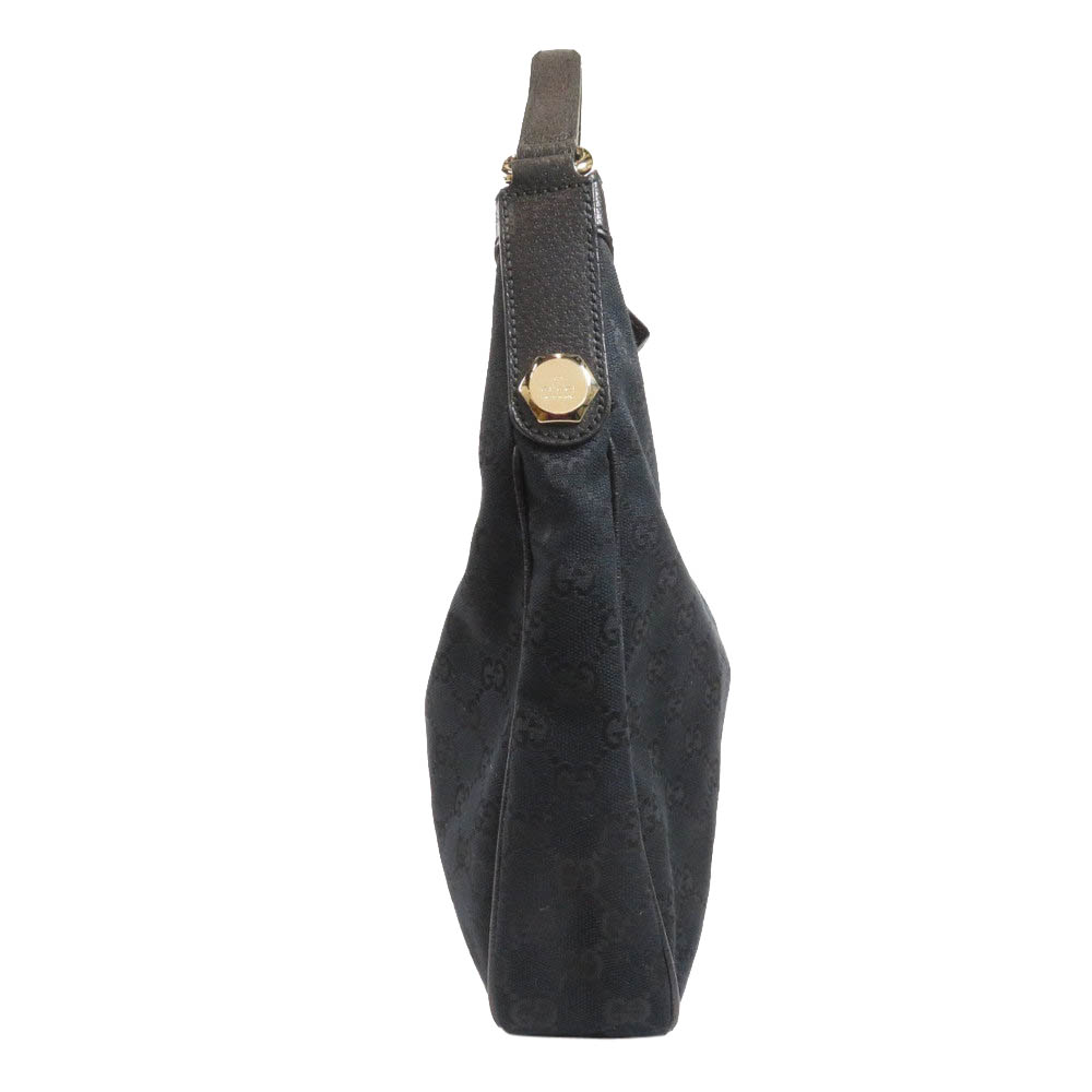 

Gucci Black GG Canvas Charmy Hobo Bag