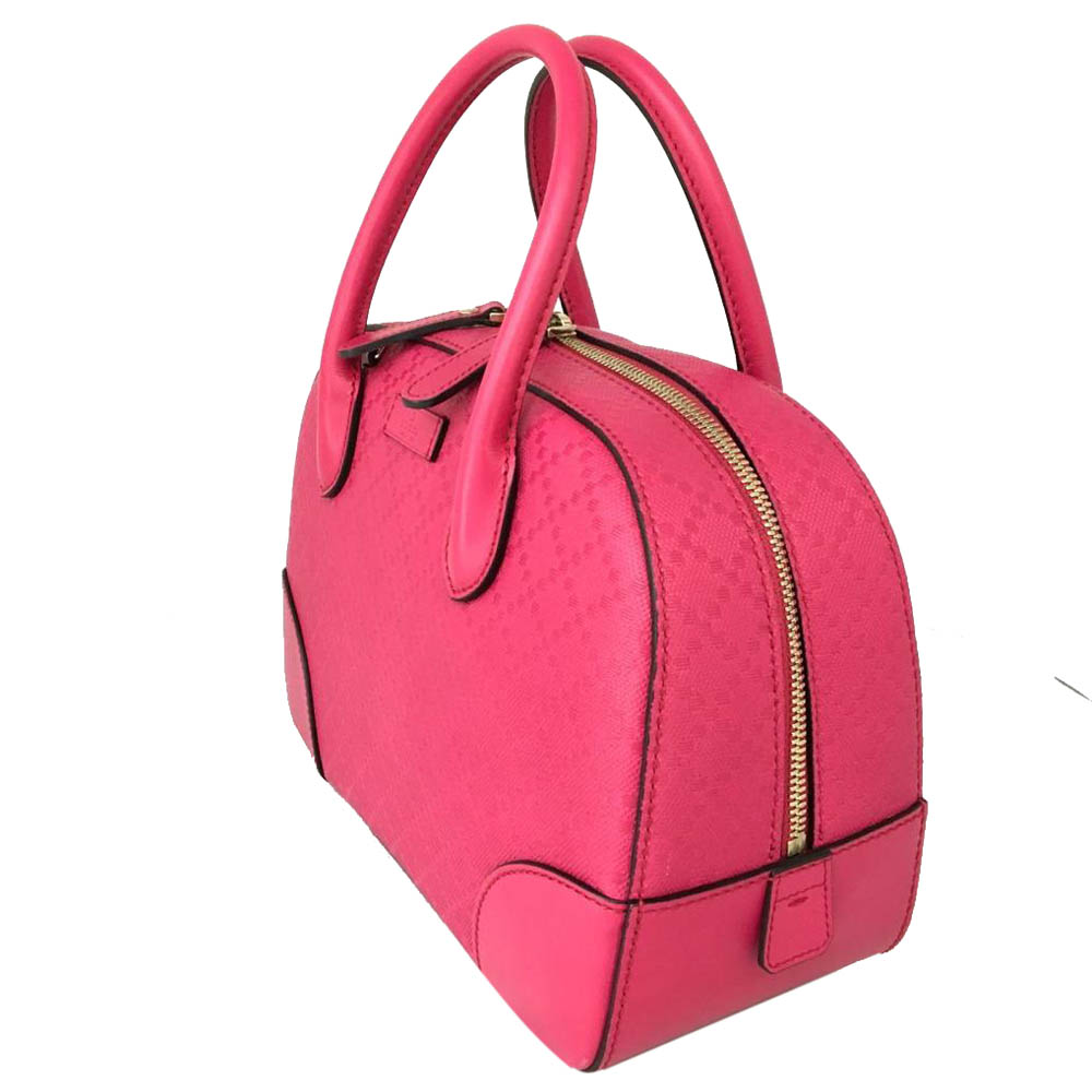 

Gucci Pink Bright Diamante Leather Top Handle Bag