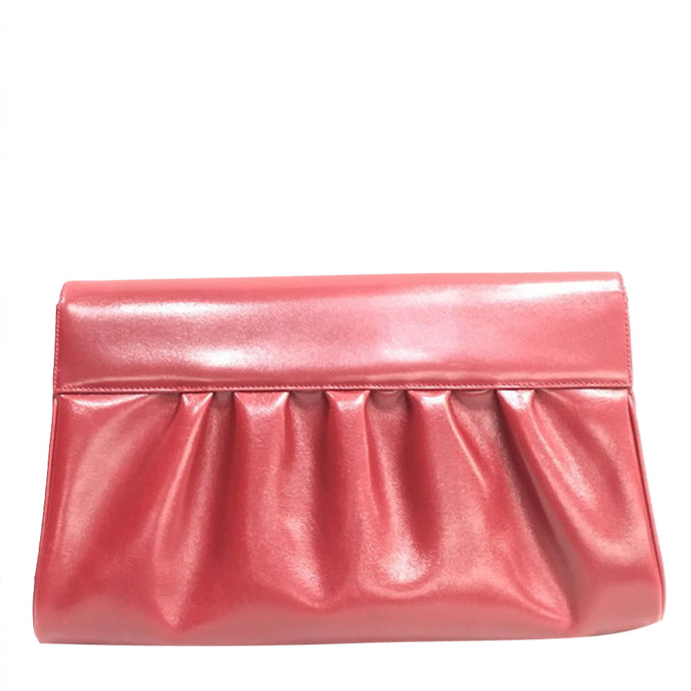 

Gucci Red Leather Clutch Bag