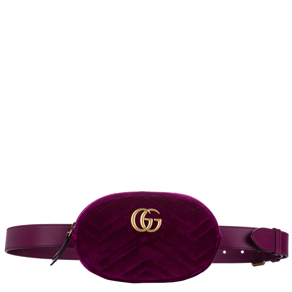 Gucci Pink Velvet GG Marmont Belt Bag Gucci | TLC