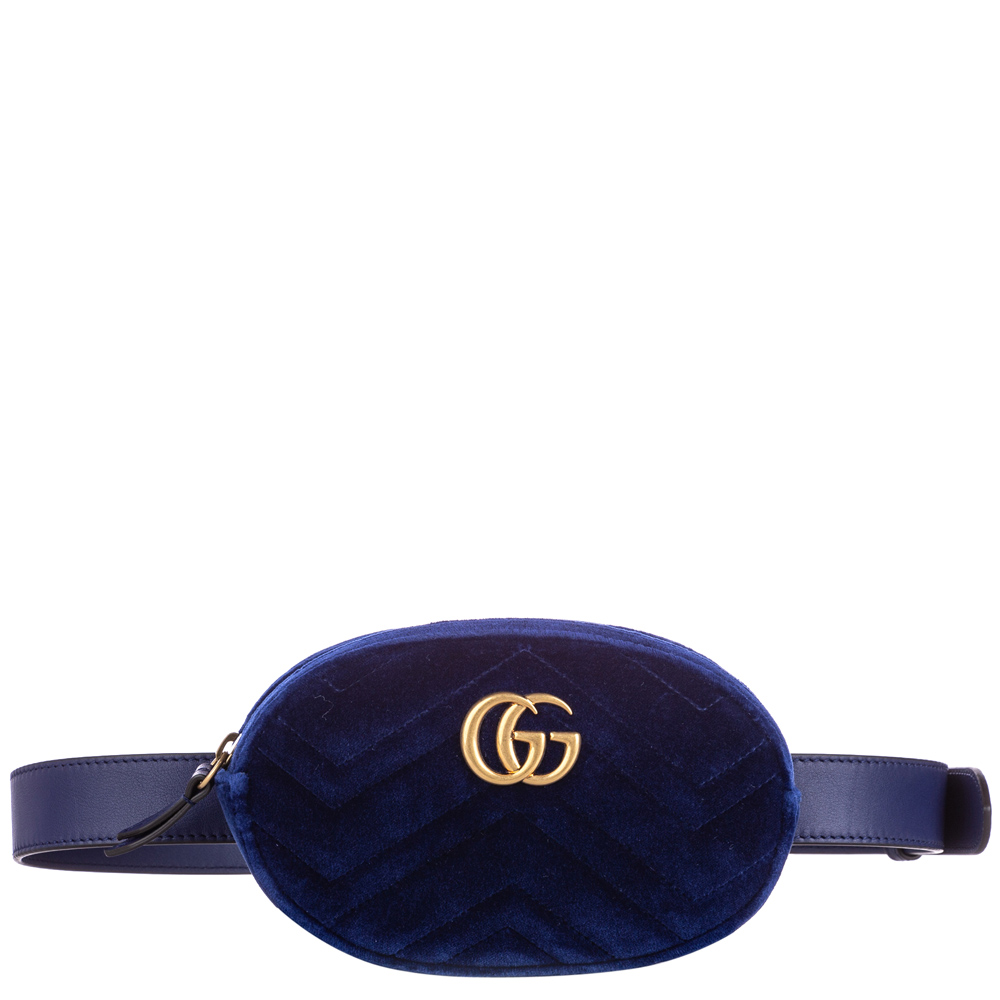 Gucci Blue Velvet GG Marmont Belt Bag Gucci | TLC