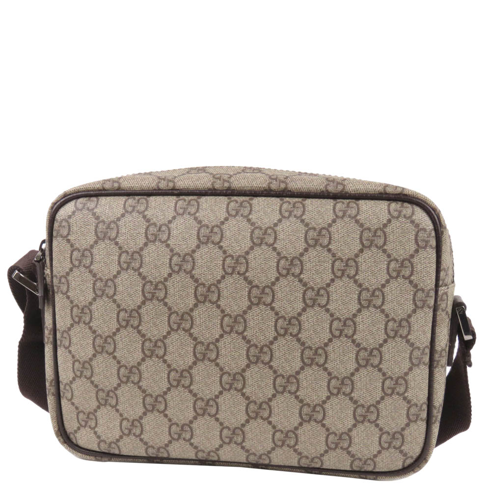 

Gucci Brown GG Supreme Canvas Crossbody Bag, Beige