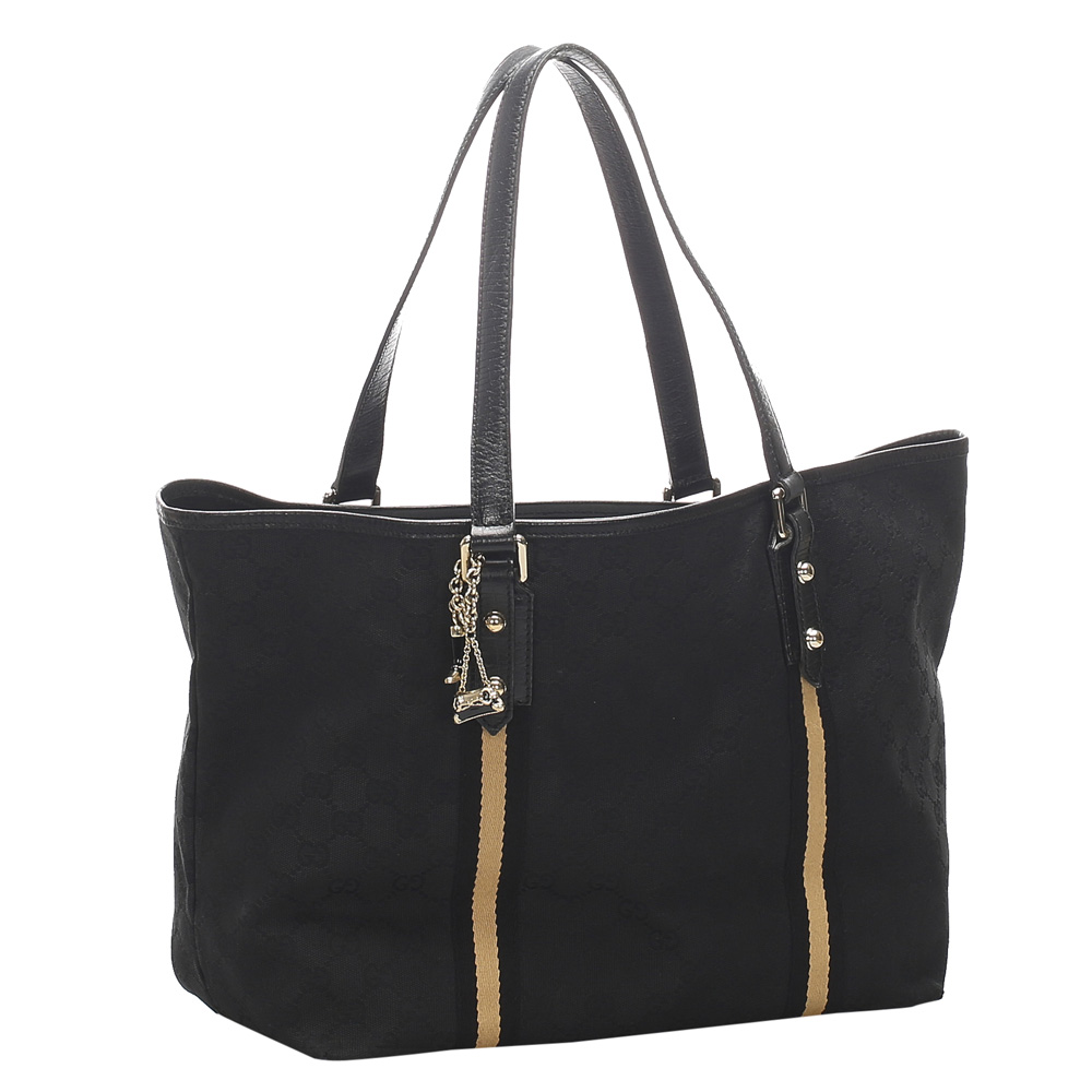 

Gucci Black GG Canvas Jolicoeur Tote Bag, Beige