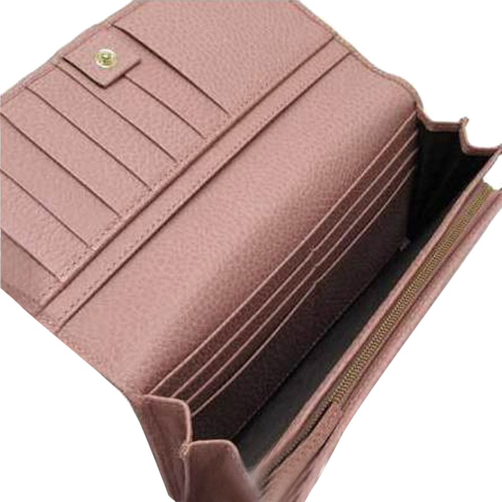 

Gucci Pink Leather Continental Wallet