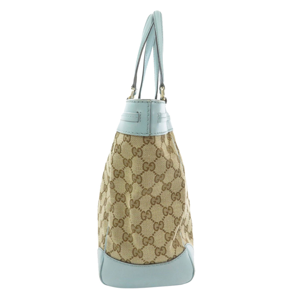 

Gucci Leather Mayfair Web Tote Bag, Brown