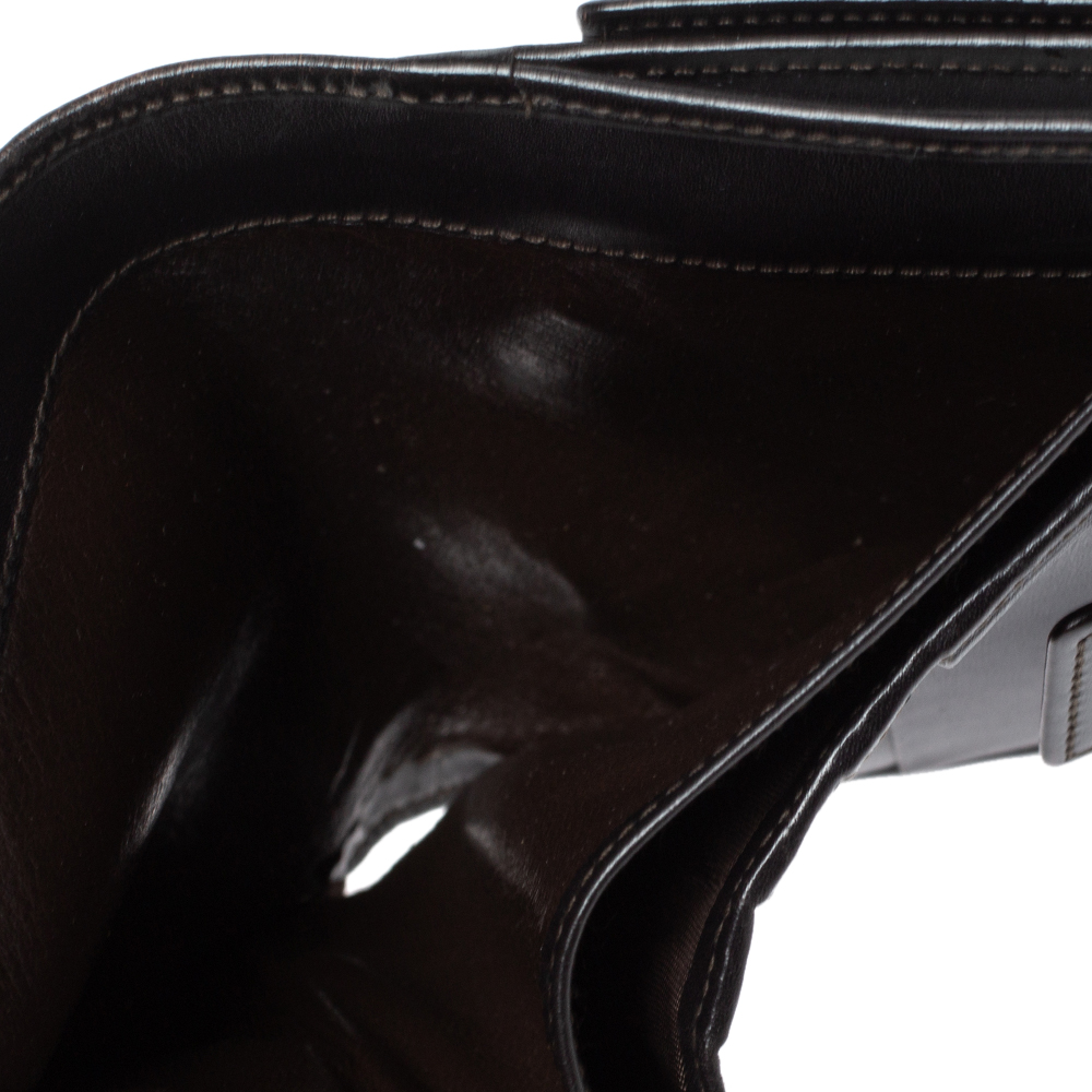 

Gucci Dark Brown Leather Compact Wallet