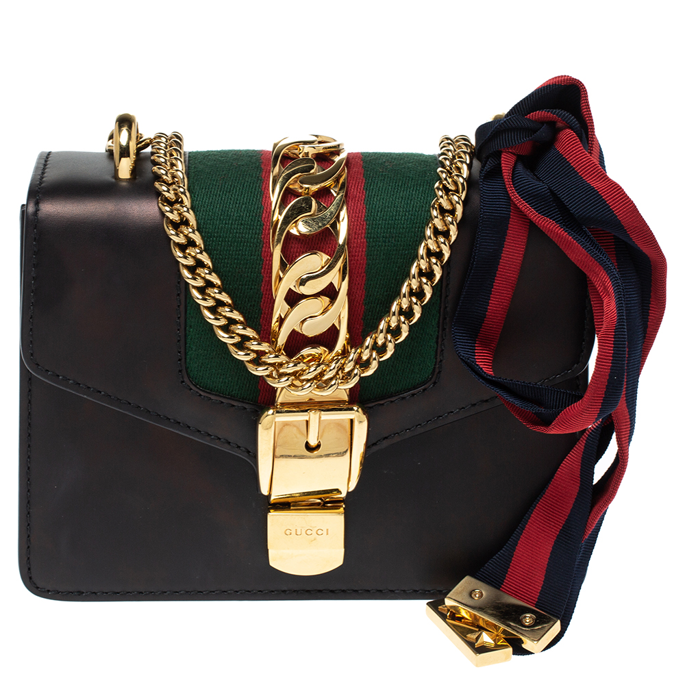 mini sylvie leather shoulder bag