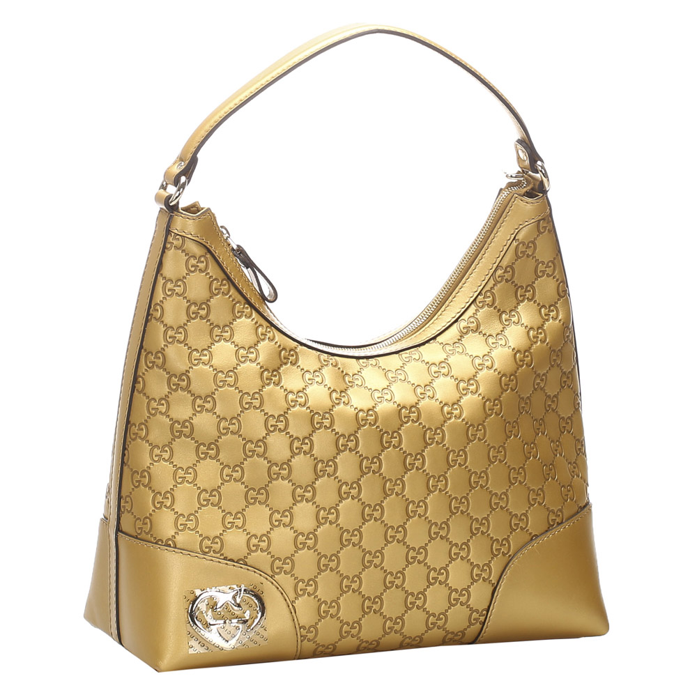 

Gucci Gold Guccissima Lovely Leather Shoulder Bag