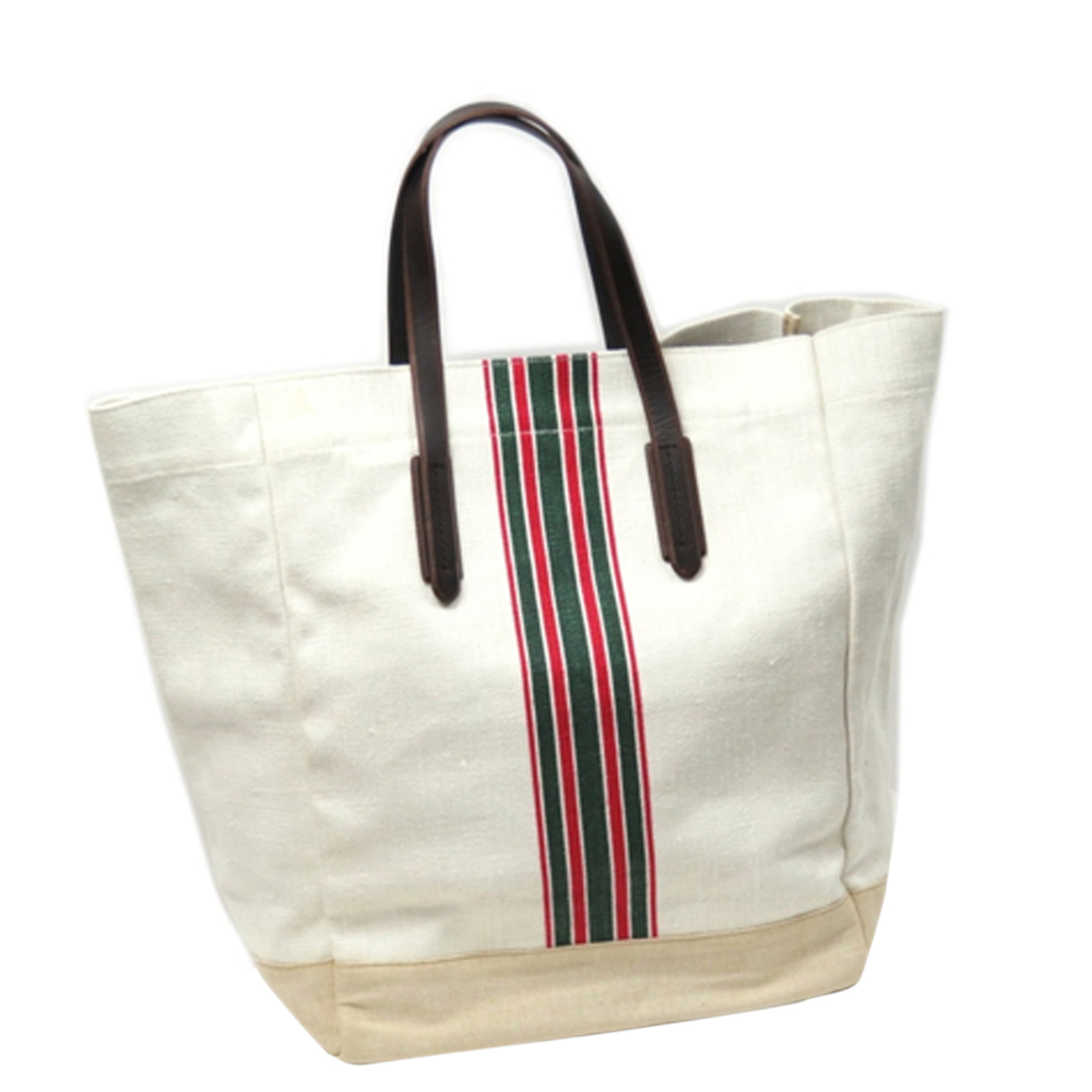 

Gucci Cream Canvas Web Totes