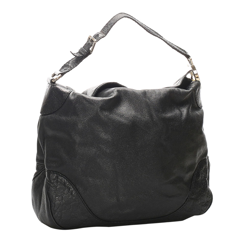 

Gucci Black Leather Charlotte Tote Bag