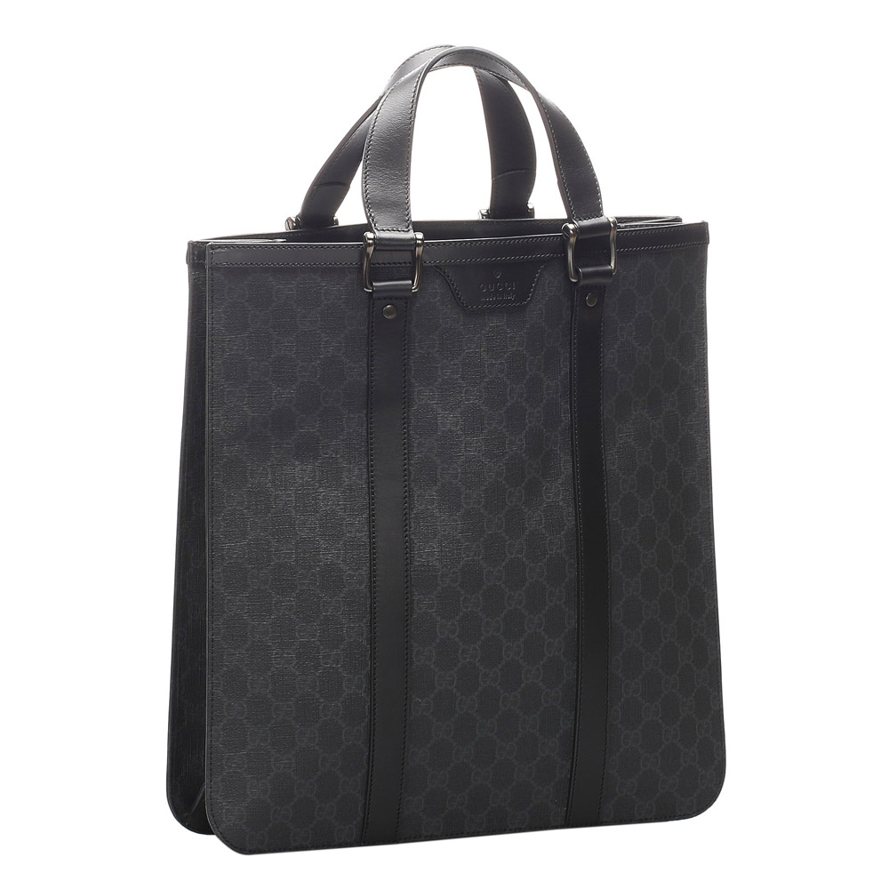

Gucci Black GG Supreme Canvas Tote Bag