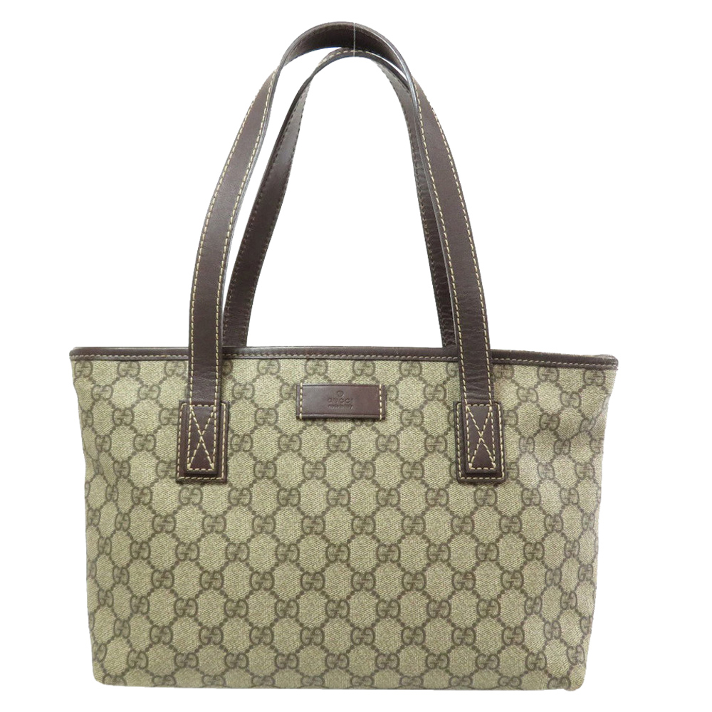Click to view more detailed imagery on our partner's website Pre-owned Gucci Brown Gg Coated Canvas Supreme Tote