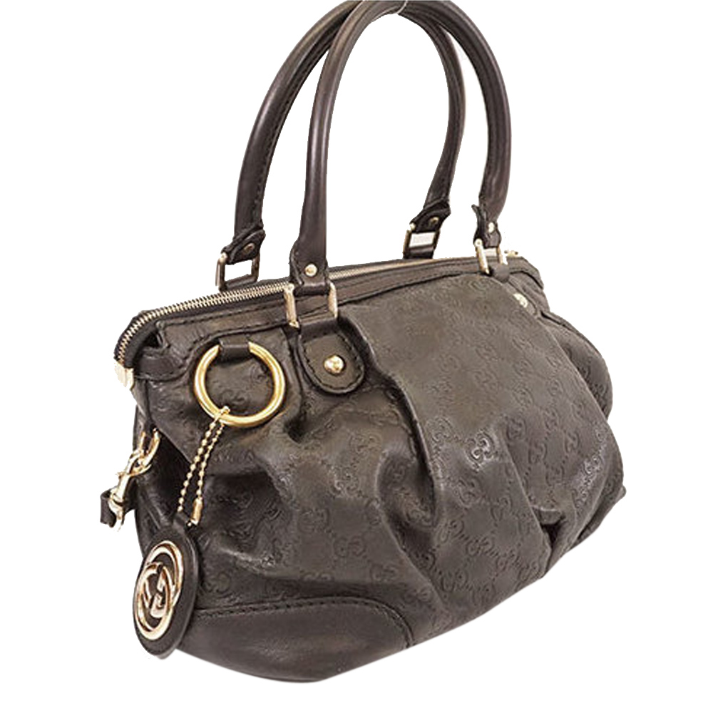 

Gucci Brown Guccissima Leather Sukey Diamante Tote