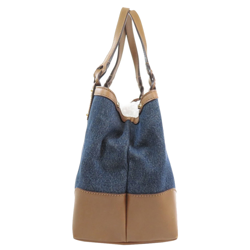 

Gucci Brown/Blue Denim And Leather Craft Tote