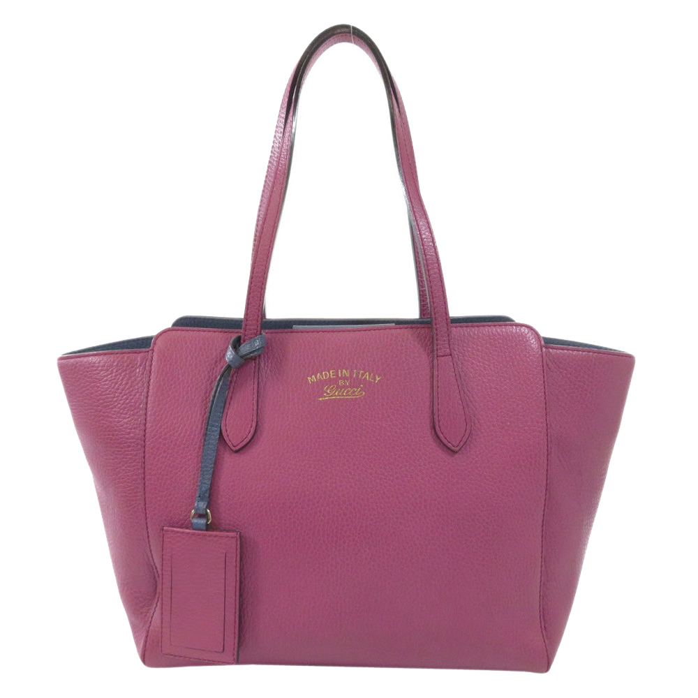 Click to view more detailed imagery on our partner's website Pre-owned Gucci Purple Leather Swing Tote