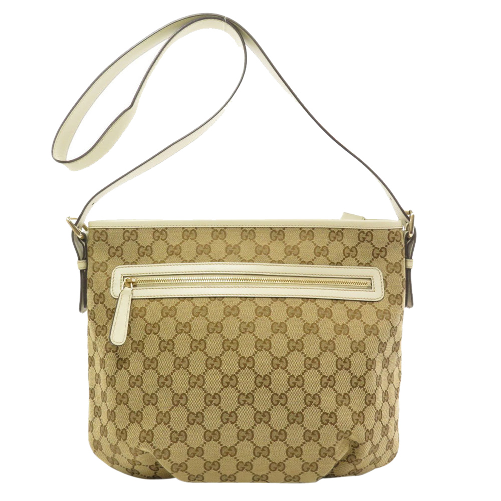 Click to view more detailed imagery on our partner's website Pre-owned Gucci Beige Gg Canvas Shoulder Bag