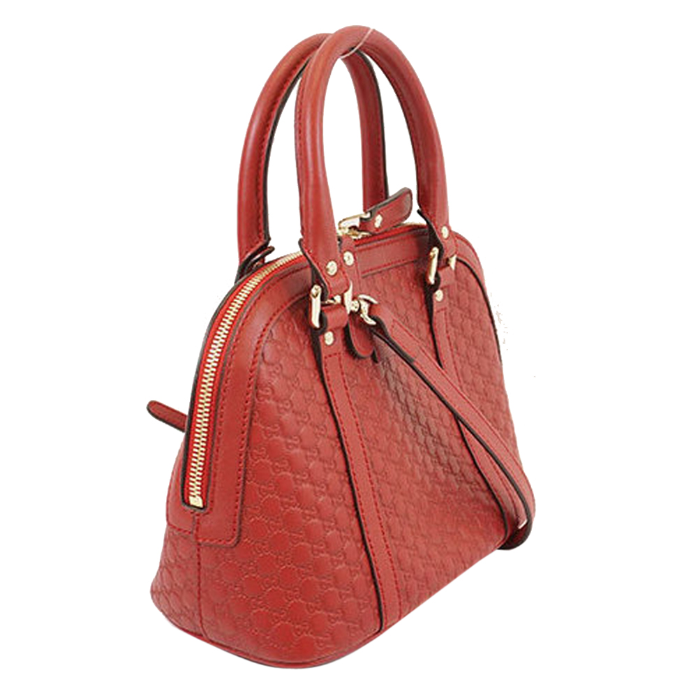 

Gucci Red Guccissima Leather Micro Dome Satchel