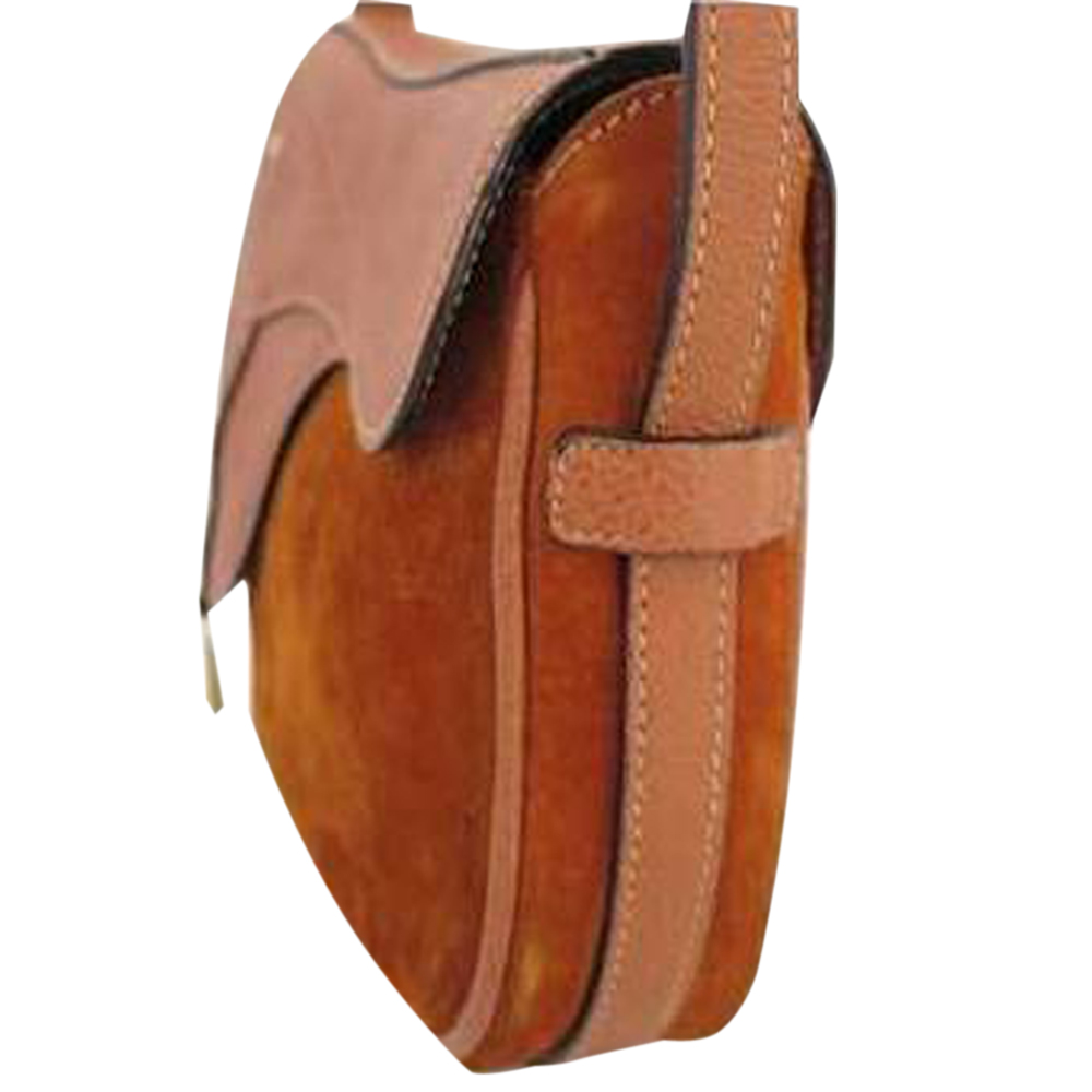 

Gucci Orange Leather Suede Shoulder Bag, Brown
