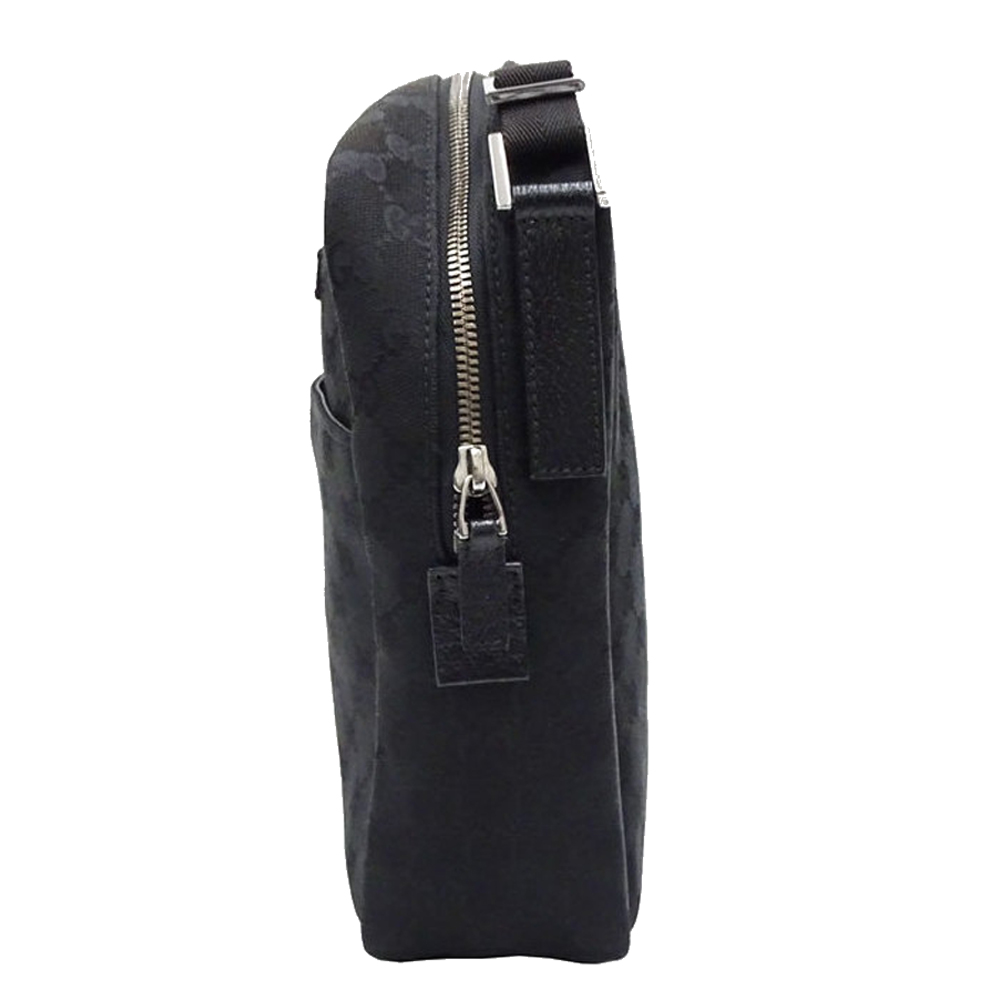 

Gucci Black GG Canvas Messenger Bag