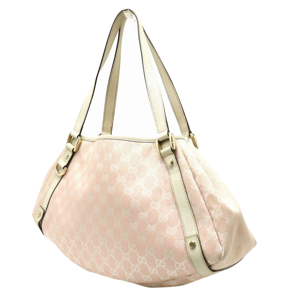 

Gucci Pink/Ivory GG Canvas Abbey Shoulder Bag
