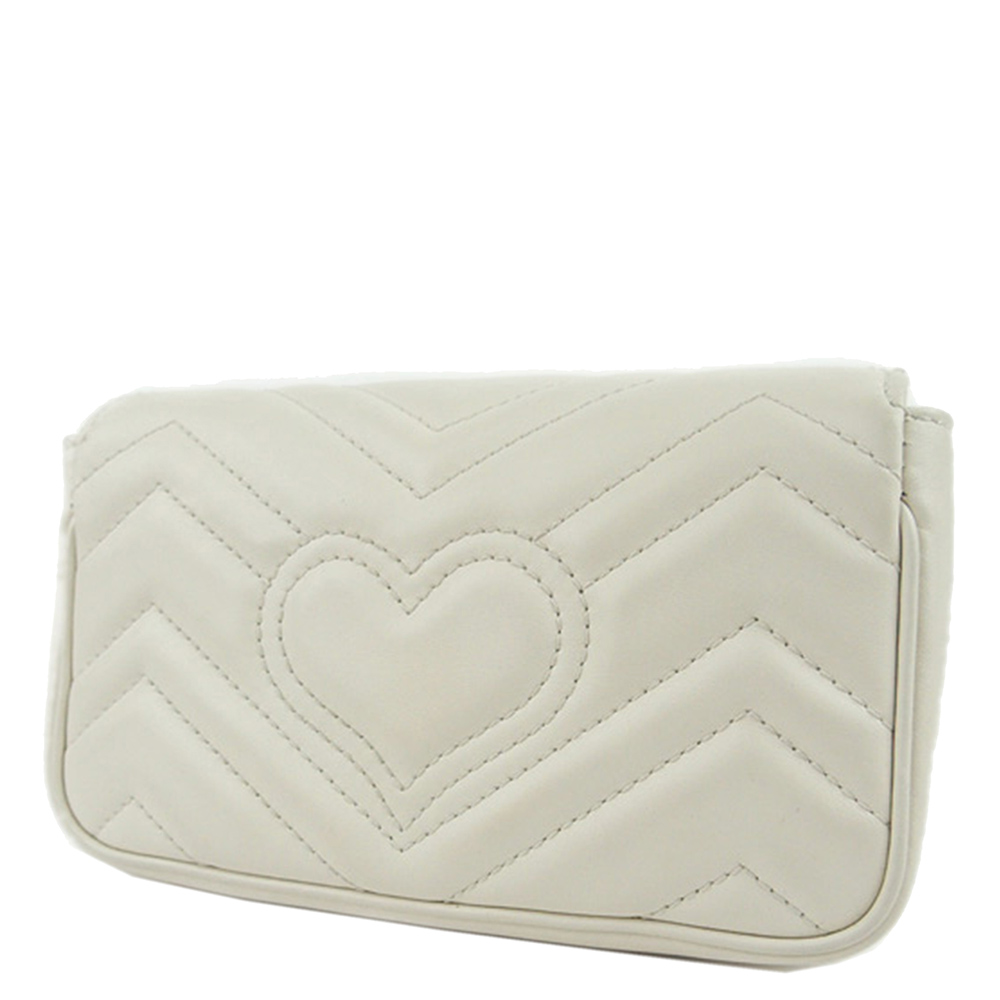

Gucci White GG Marmont Matelasse Leather Crossbody Bag